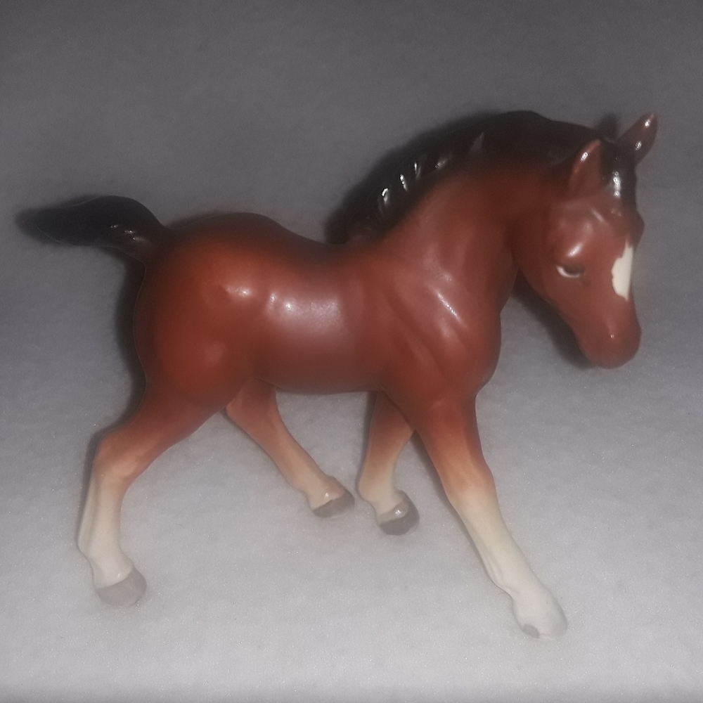 Vintage Porcelain Colt Horse Figurine Made In Japan MCM Mid Century Retro